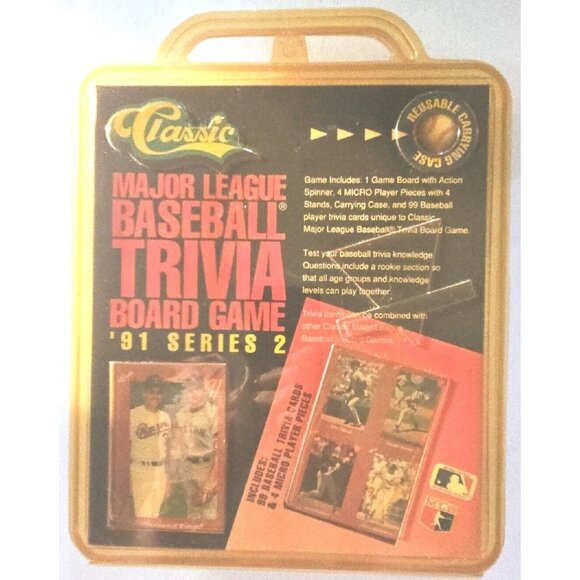 Classic Vintage Sealed Trivia Game MLB 198 Player Cards Unique To Classic Games - Picture 3 of 4